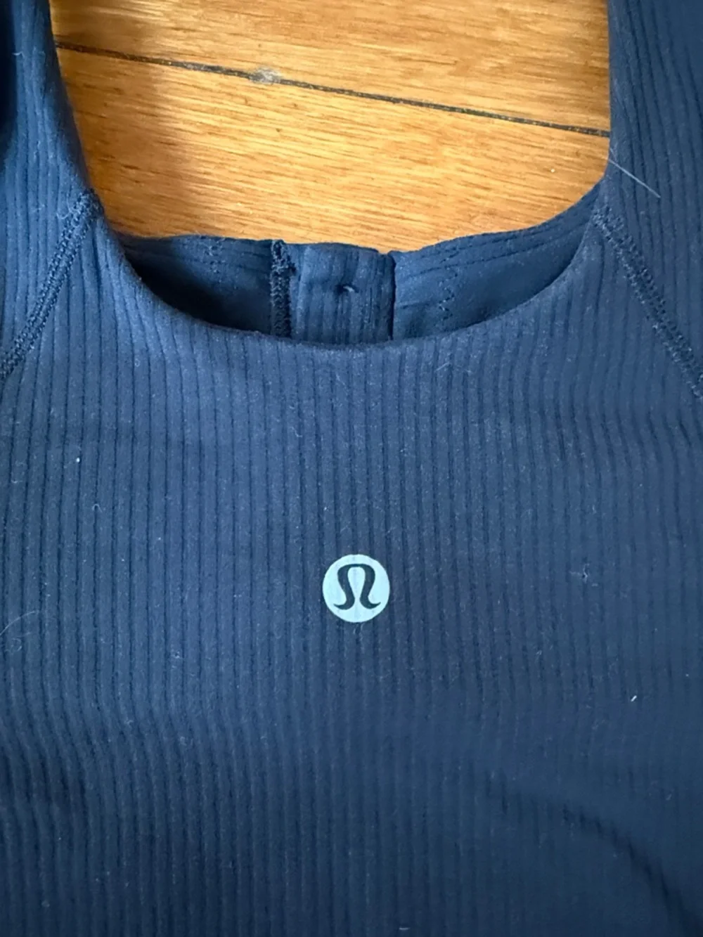 Lululemon Ribbed Button-Front Crop Tank Top - Black - Picture 6 of 7